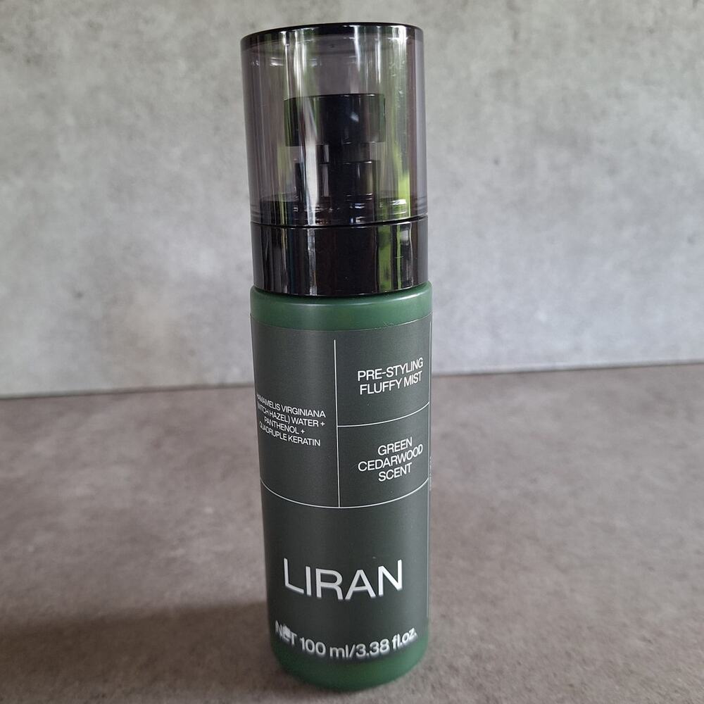 Liran pre-styling fluffy mist Mens hair styling Spray product NEW 3.338oz Cedar